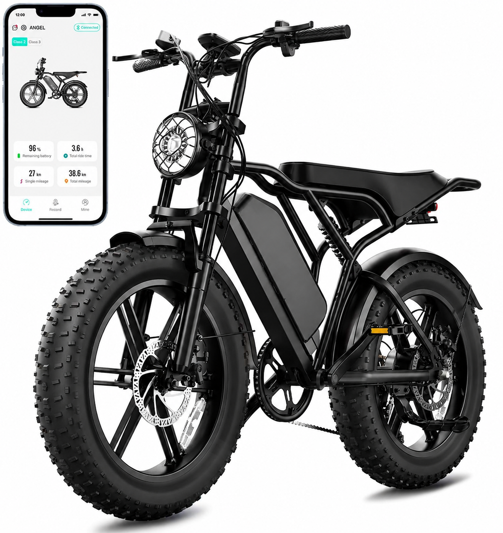 🔥 Bicicleta elétrica para adultos, 1500 W, bateria de 48 V 15 Ah, pneus largos de 20" 🔥