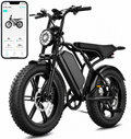 🔥 Bicicleta elétrica para adultos, 1500 W, bateria de 48 V 15 Ah, pneus largos de 20" 🔥