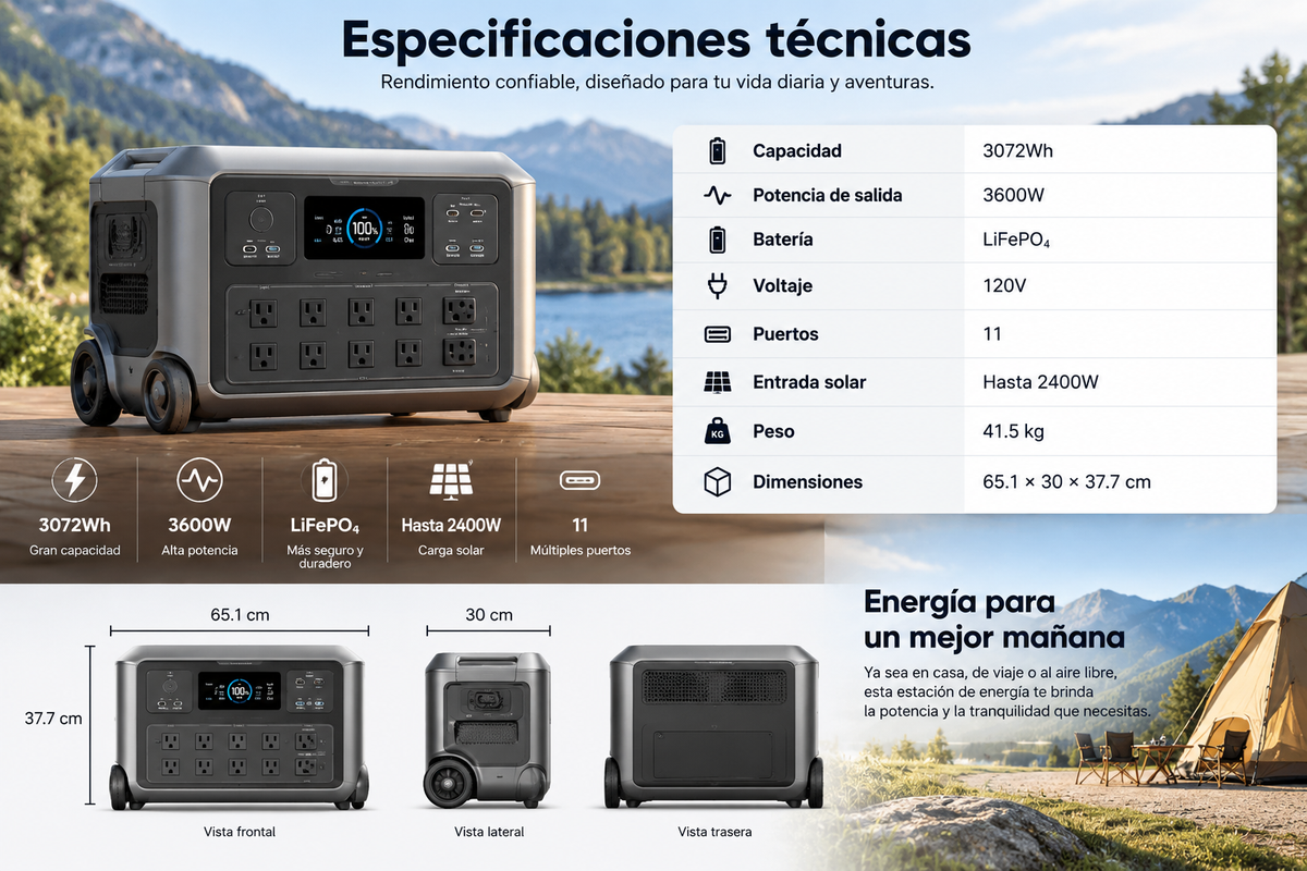 Especificaciones técnicas